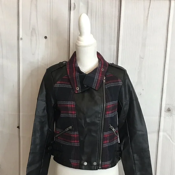 NWT Collection B Faux leather Moto Jacket - Picture 1 of 4
